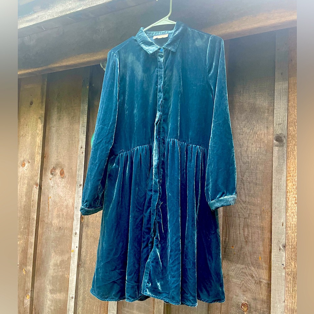 Anthropologie Moulinette Soleurs Velvet Dress